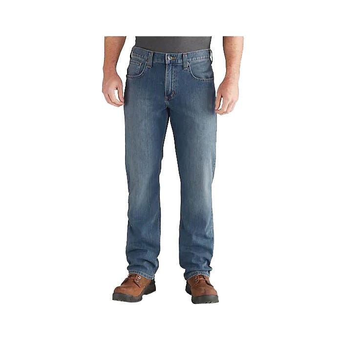 Carhartt 102804-964-36X36 Jeans, 36 in W, 36 in L, Coldwater, Relaxed Fit, Stretchable