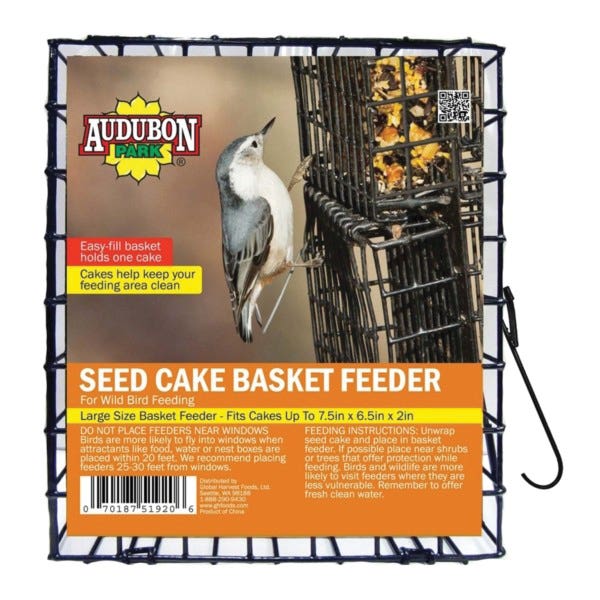 Audubon Park Seed Cake Basket Feeder