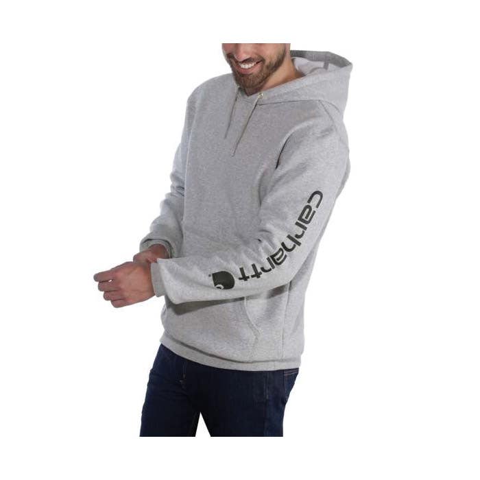Carhartt Sweatshirt, XL, Regular, Cotton/Polyester, New Navy, Hooded Collar
