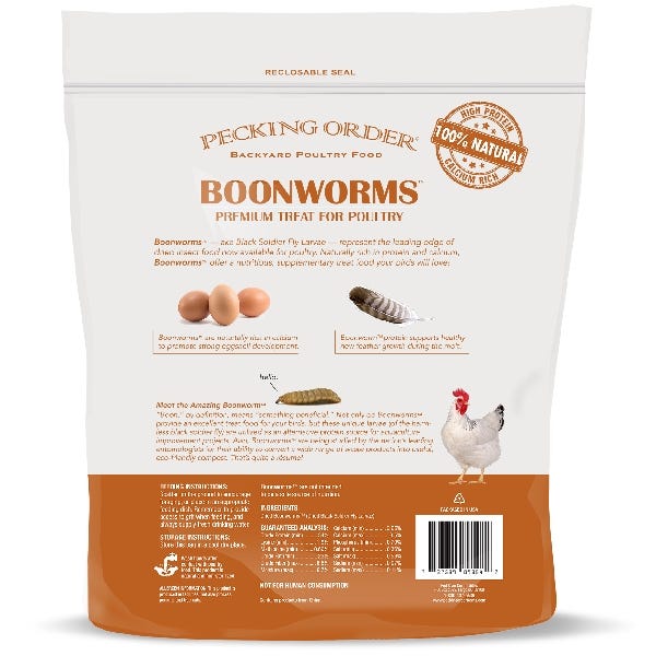 Pecking Order Boonworms Poultry Treat 32 oz Bag