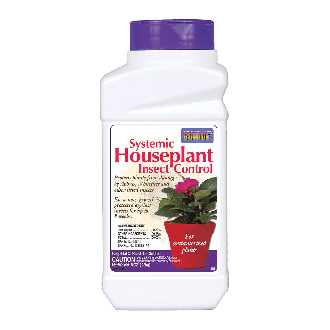 Bonide Systemic Houseplant Insect Control, Granular, Indoor, 8 oz Bottle