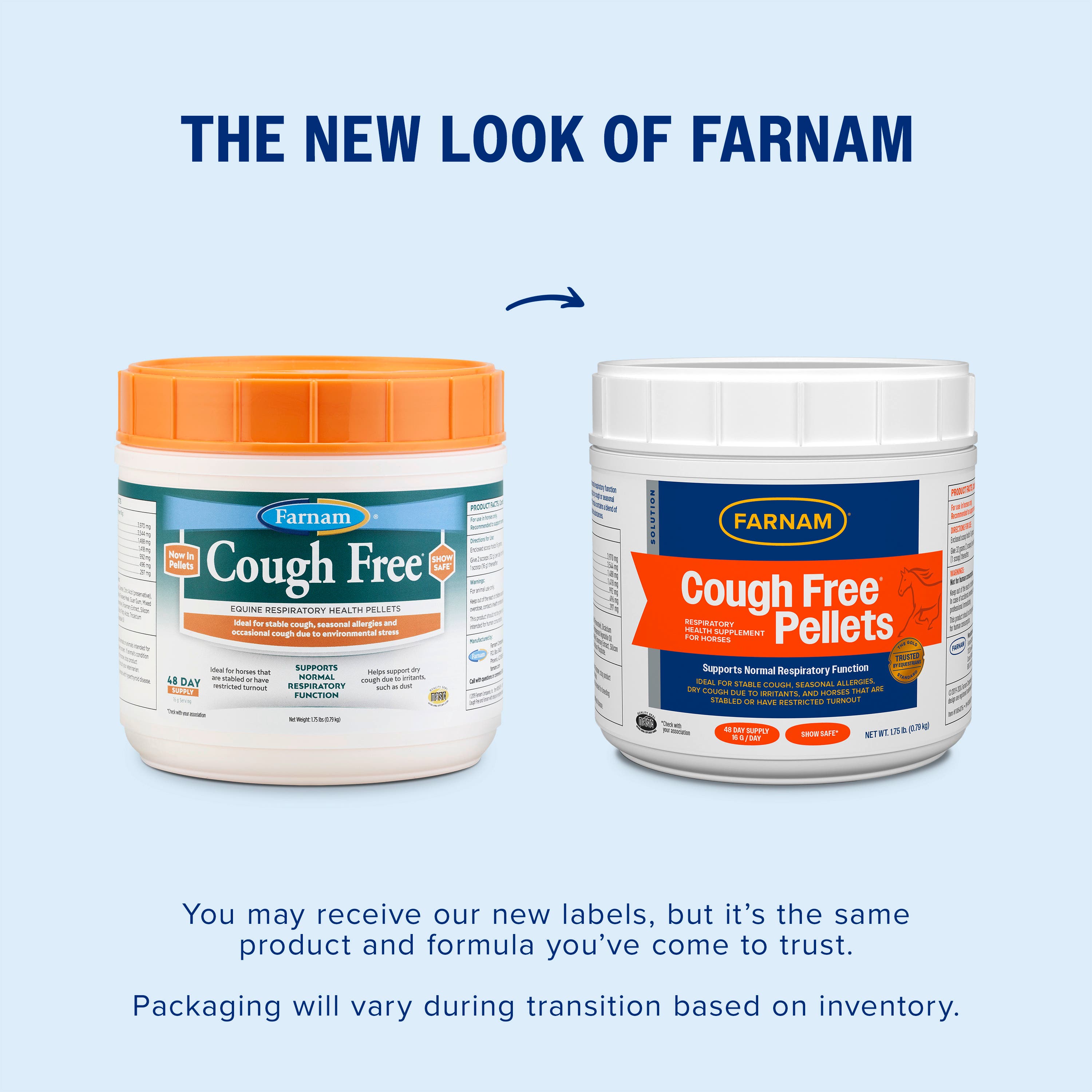 Farnam Cough Free Pellets Respiratory Health Supplement for Horses 1.75 lb