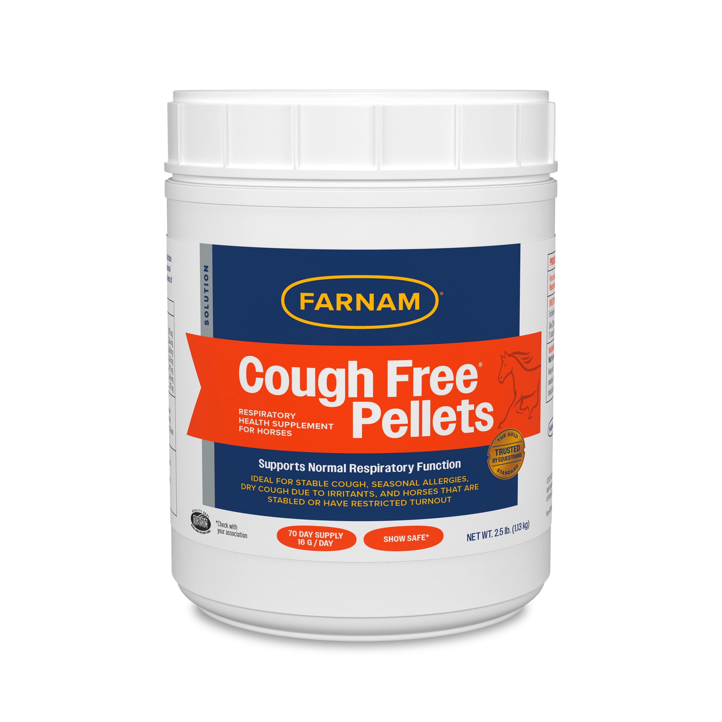 Farnam Cough Free Pellets Respiratory Health Supplement for Horses 2.5 lb