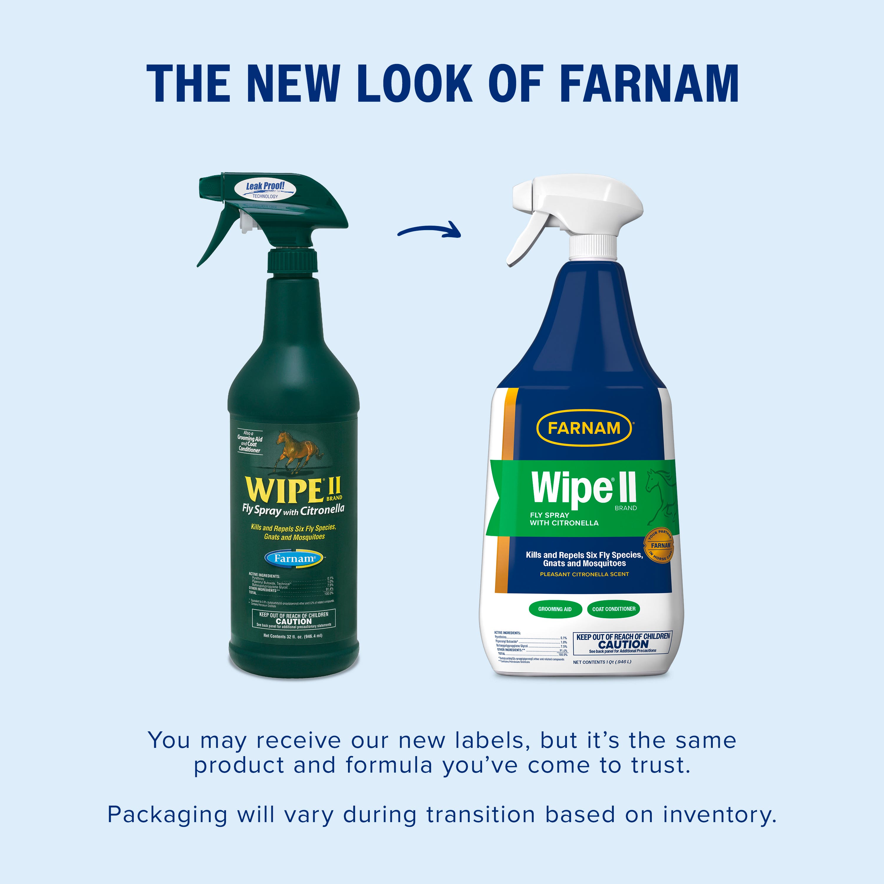 Farnam Wipe II Fly Spray with Citronella 32 oz