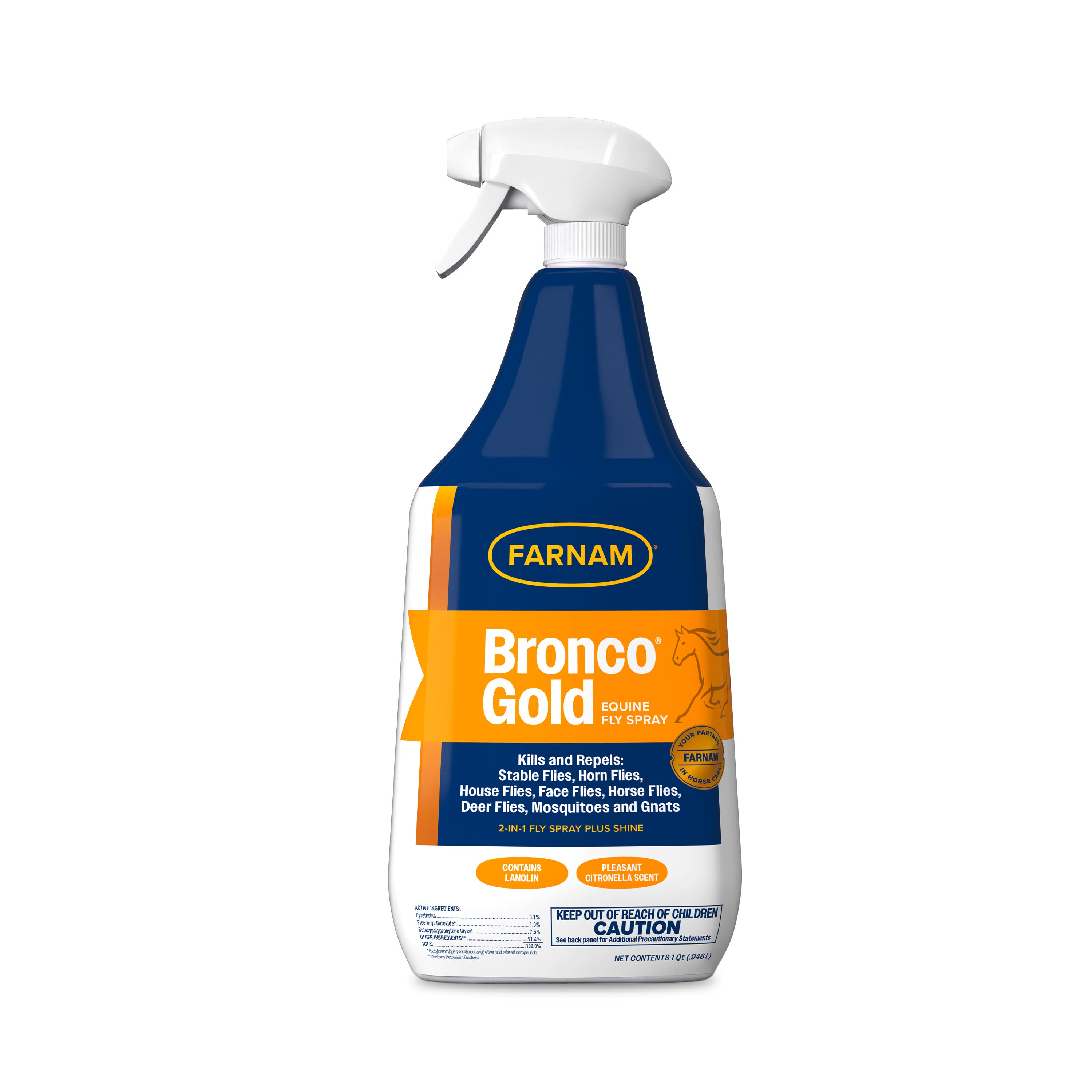 Farnam Bronco Gold Fly Spray & Coat Conditioner 32 oz