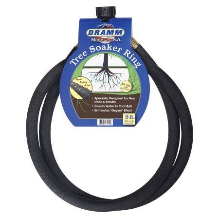 DRAMM ColorStorm Tree Soaker Ring, 10 ft L, Rubber/Steel, Black