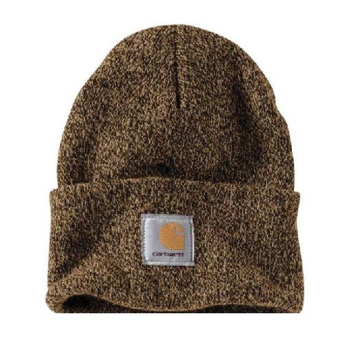 Carhartt Watch Hat, Men's, One-Size, Acrylic, Dark Brown/Sandstone
