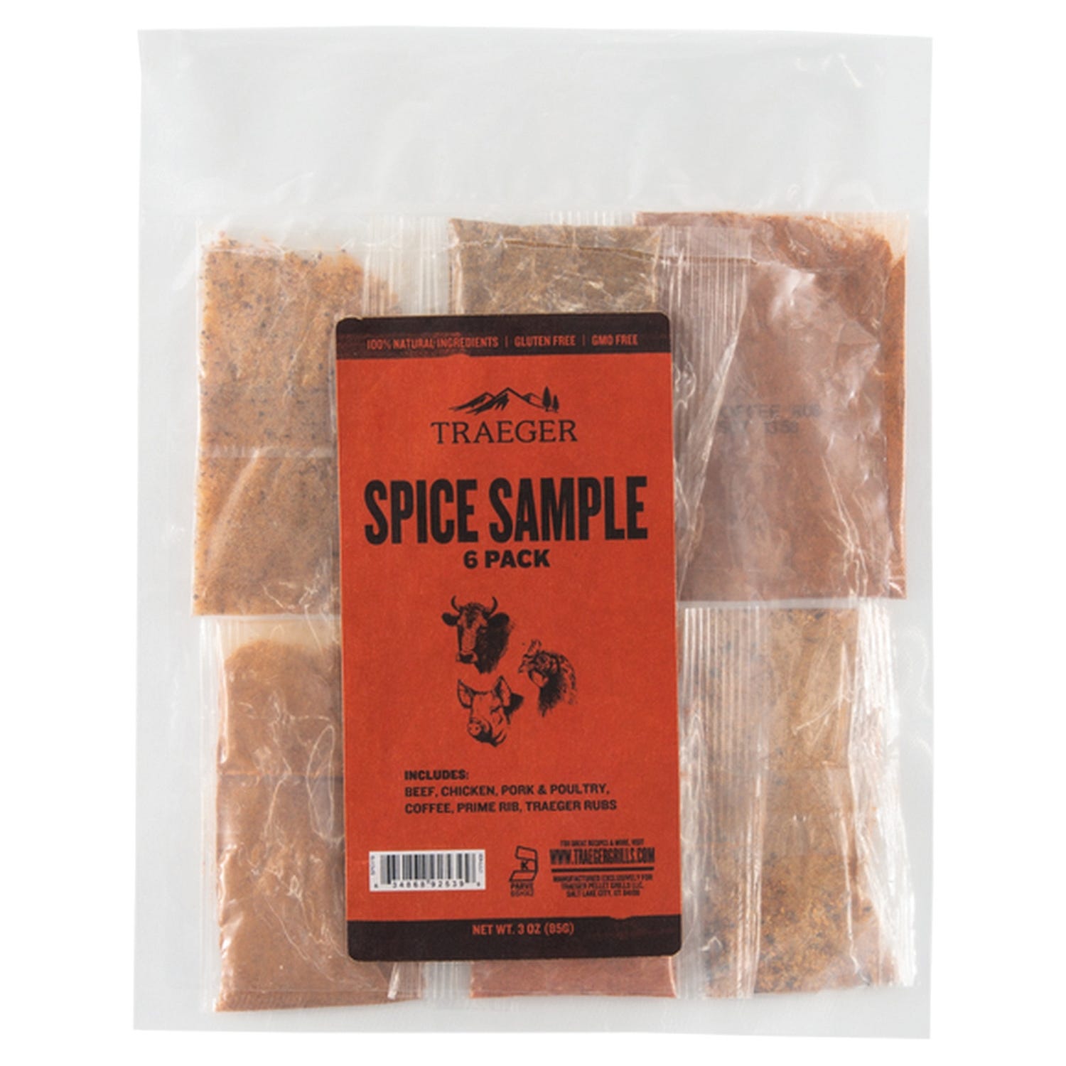 Traeger BBQ Rub and Spices Sampler Kit, 3.9 oz