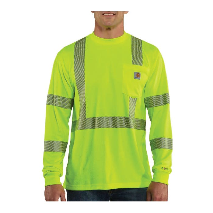 Carhartt 100496-824REG2XLA T-Shirt, 2XL, Fits to Chest Size: 50 to 52 in, Brite Orange, Polyester, Regular, Crew Neck