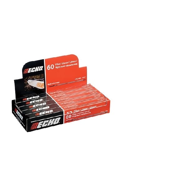 Echo 99988801700 Chainsaw File, 5/32 in Dia Dimensions, Round, Cloth/Metal/Plastic, 2/PK