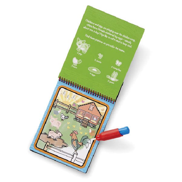 Melissa & Doug Water Wow! Farm, Paper, Multi-Color