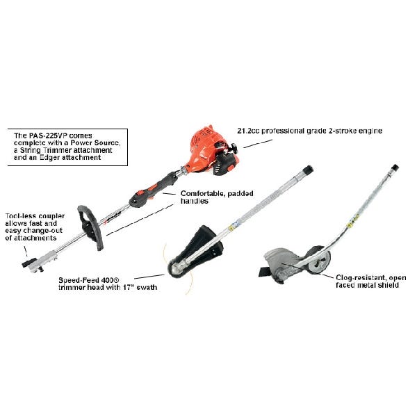 Echo PAS-225VP Trimmer Kit, 21.2 cc Engine Displacement, 2-Stroke Engine