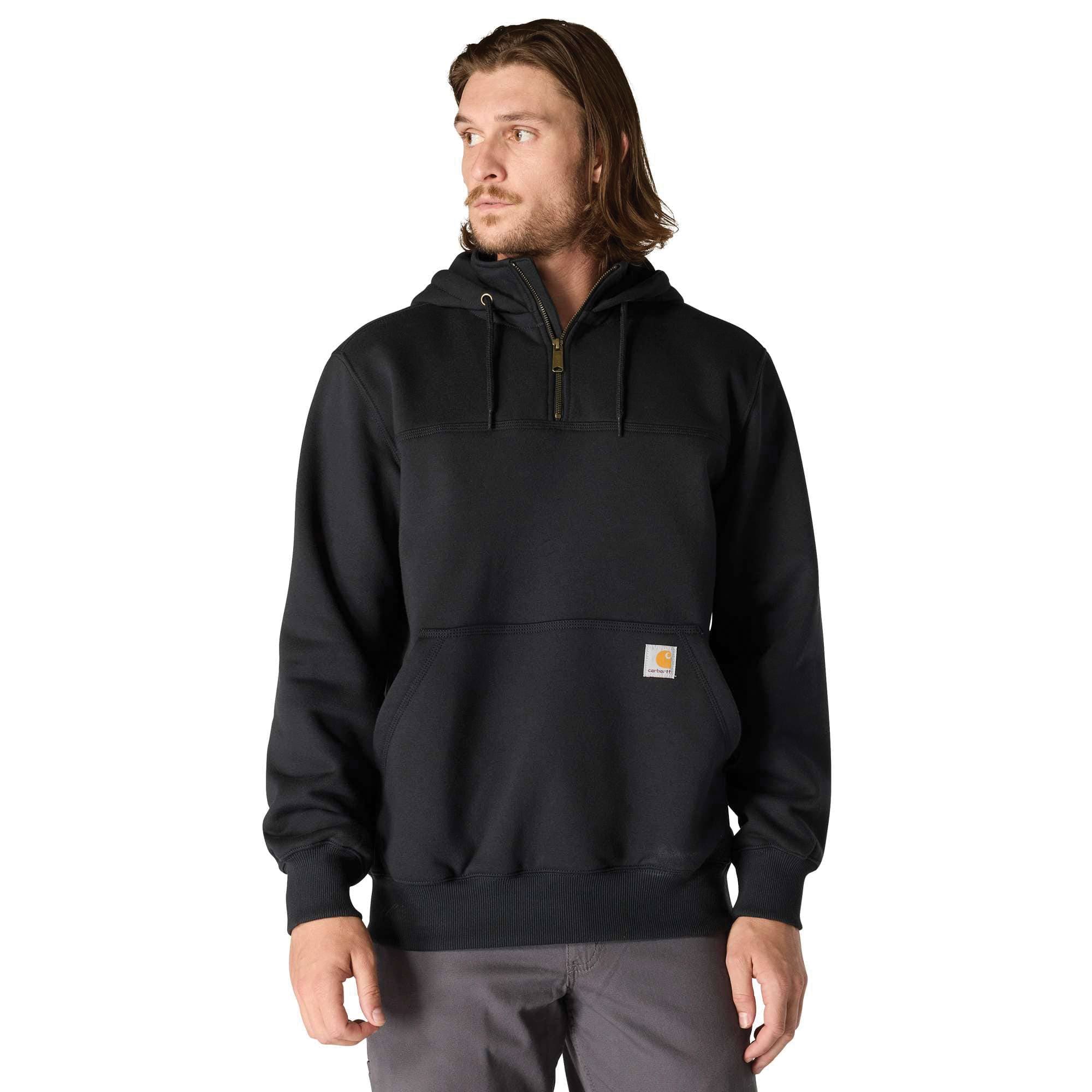 Carhartt Paxton Series Sweatshirt, L, Tall, Cotton/Polyester, New Navy, Hooded Collar