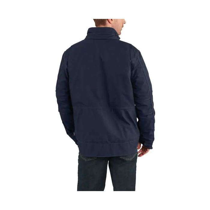 Carhartt Rain Coat, 3XL, Cotton/Nylon Canvas, Carhartt Brown, Stand Up Collar, Snap Closure, Regular