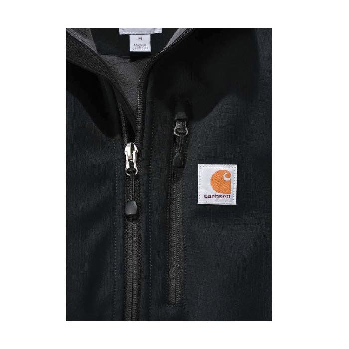 Carhartt Crowley Jacket, L, Black, Mock Neck Collar, Zipper Closure, Tall