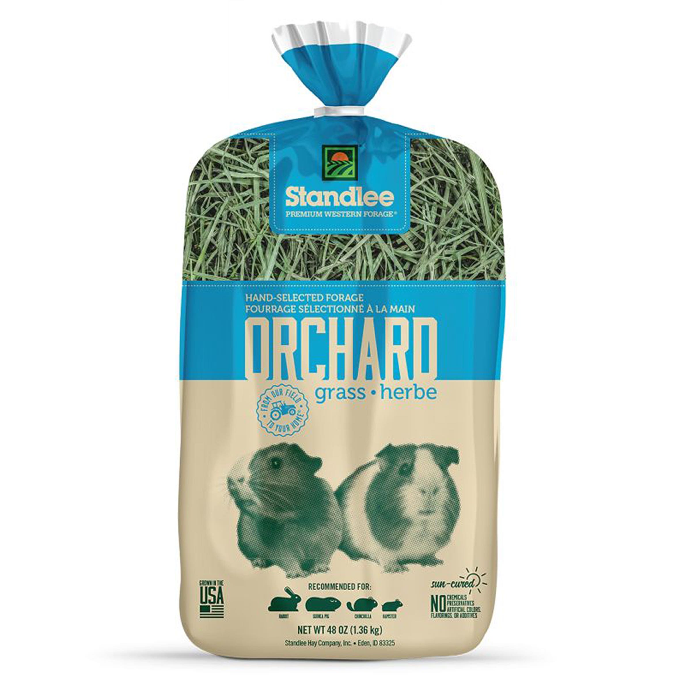 STANDLEE Orchard Grass Small Animal Food, Chinchilla, Gerbil, Guinea Pig, Hamster, Prairie Dog, Rabbit, 18 oz Bag