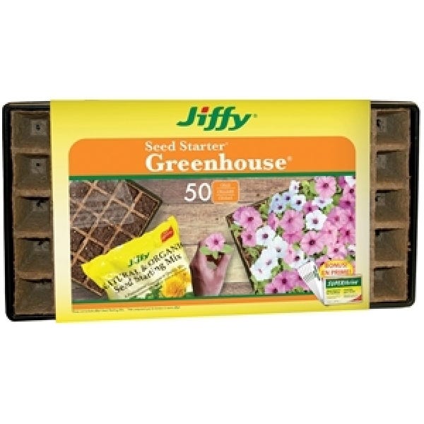 Jiffy 50-Cell Peat Strip Greenhouse Kit
