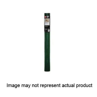 Grip-Rite HC36225G Hardware Cloth, 5 ft L, 36 in W, 19 ga Gauge, 1/2 in Mesh, Steel, Vinyl-Coated, Green