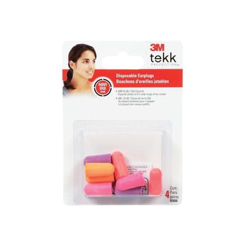 3M Disposable Ear Plugs 32 dB NRR Foam Assorted Colors
