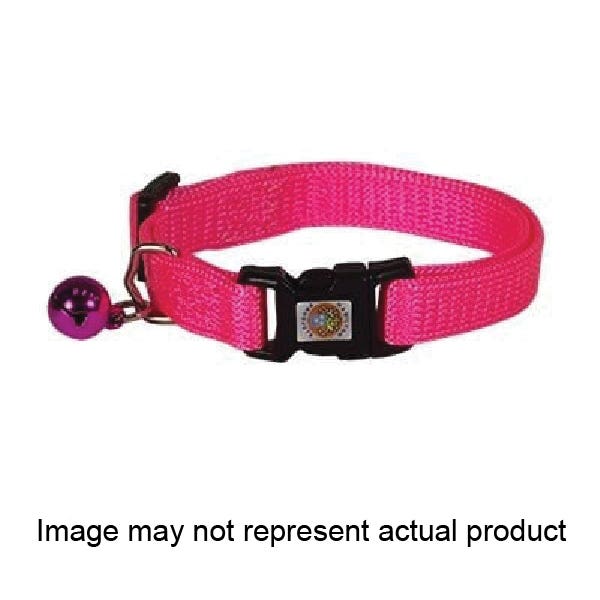Hamilton Cat Collar, 3/8 in W Collar, 8 to 12 in L Collar, Fastening Method: Buckle, Metal/Nylon, Black