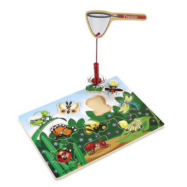 Melissa & Doug Bug-Catching Magnetic Puzzle Game, Wood