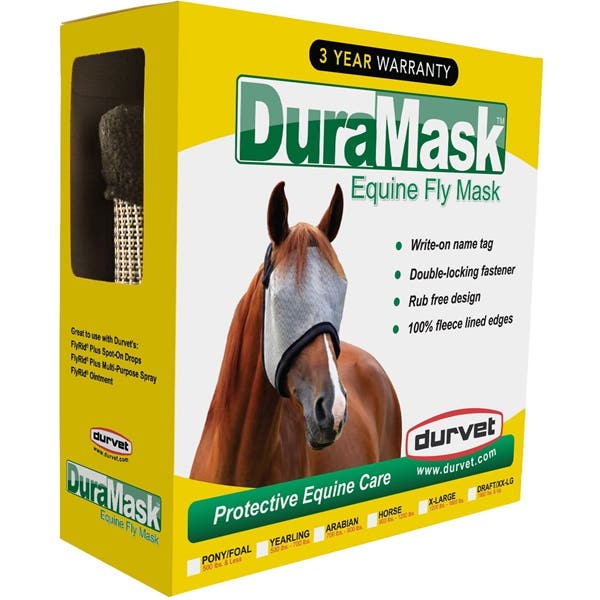 Durvet DuraMask Horse Fly Mask Gray