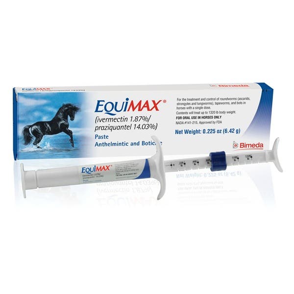 Durvet EQUIMAX Horse Dewormer, Solid, 6.42 g Syringe