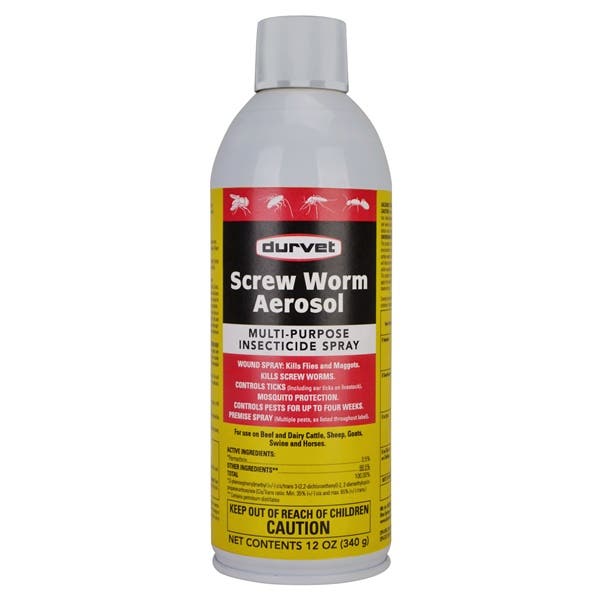 Durvet 003-1113400 Screw Worm Aerosol, White, 12 oz Can