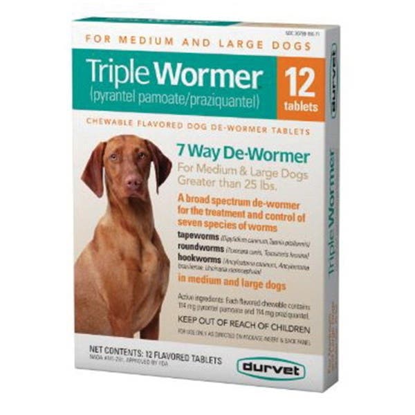 Durvet 011-17712 Triple Wormer, Tablet, 12 Box