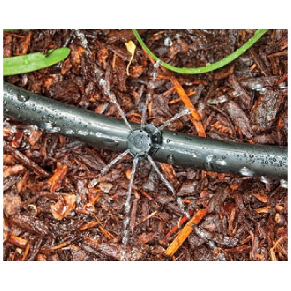 DIG Drip Emitter, Adjustable, 1/4 in Connection, Barb, 0 to 14.1 gph gph, Polypropylene, Black