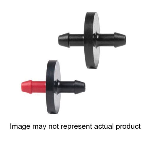 DIG Inline Drip Emitter, Button, 1/4 in Connection, Barb, 1 gph gph, Polypropylene, Black