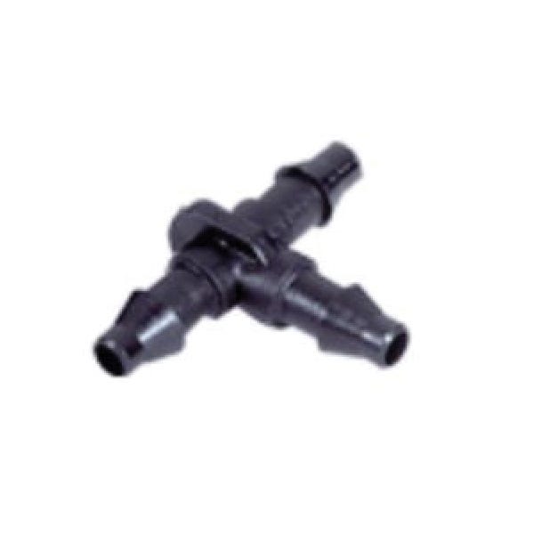 DIG Tee, 1/4 in Connection, Barb x Barb x Barb, Acetal, Black - 851200