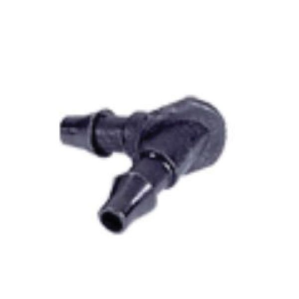 DIG Elbow, 1/4 in Connection, Barb x Barb, Acetal, Black