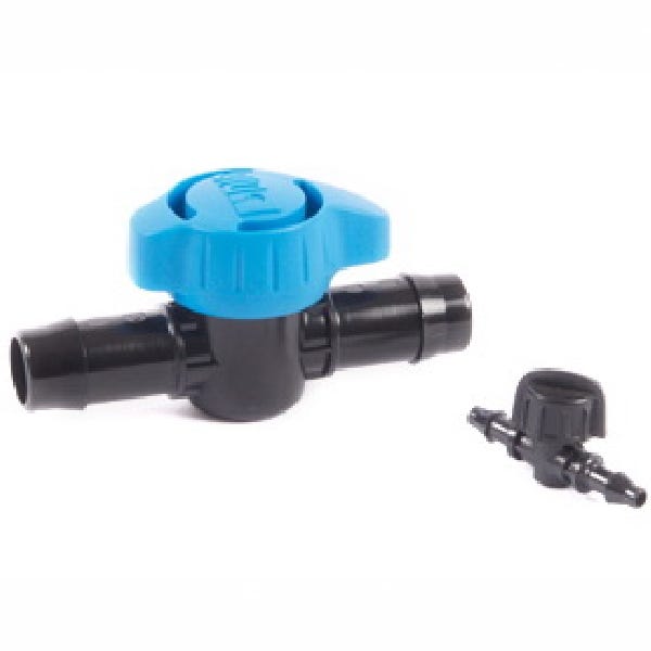 DIG Shut-Off Valve, 1/4 in, Barb x Barb, Plastic, Black