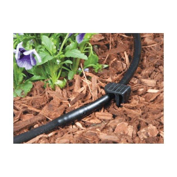 DIG Tubing Holder Stake, 3 to 4 in L, 1/4 in Connection, Plastic, Black