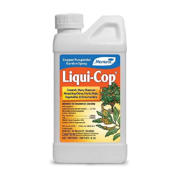 Liqui-Cop Fungicide, Liquid, Dark Blue, 1 pt