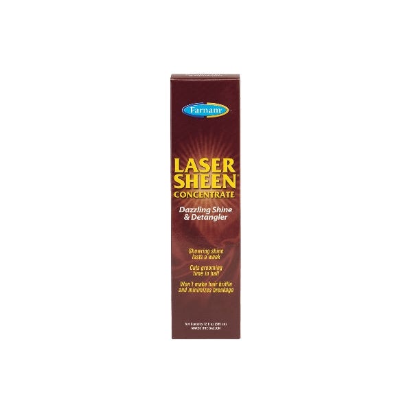 Farnam Laser Sheen Horse Shine and Detangler, Liquid, Yellowish White, 12 oz