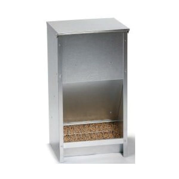 Little Giant Poultry Feeder, 25 lb Capacity, Steel, Galvanized, Frame, Wall Mounting