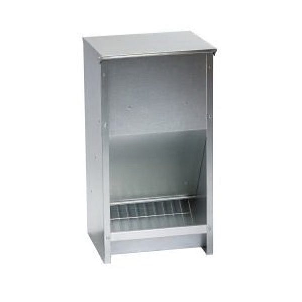 Little Giant Poultry Feeder, 25 lb Capacity, Steel, Galvanized, Frame, Wall Mounting
