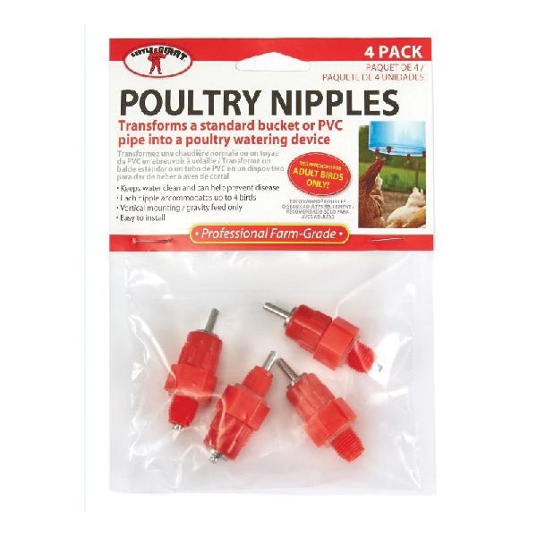 Little Giant Poultry Nipple, Vertical Mounting