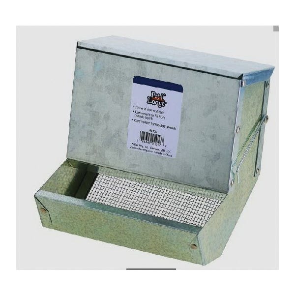 Pet Lodge AF7SL Small Animal Feeder, Gravity Feed, S, Steel