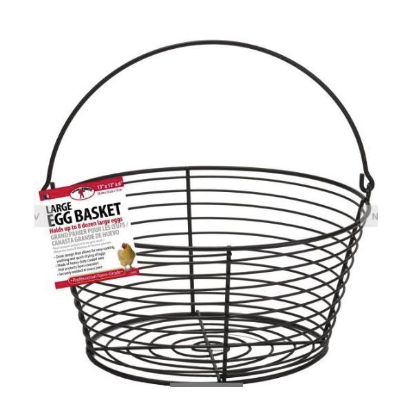 Miller Egg Basket, 13 in W, Black