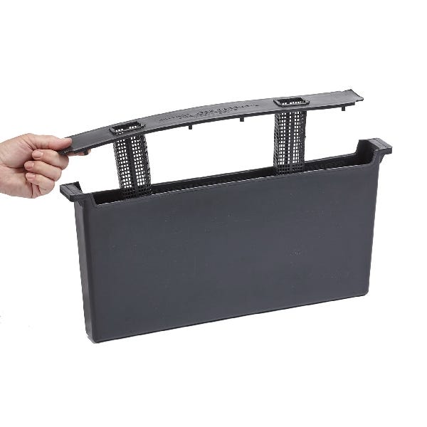 Little Giant Frame Feeder, 19 in L, 9 in W, 3 qt Capacity, Plastic, Black