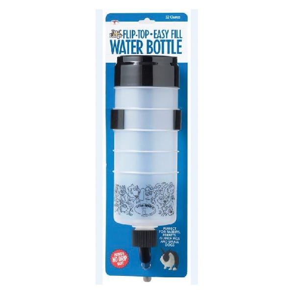 Pet Lodge FTB32 Water Bottle, 3-1/2 in Dia, 32 oz Volume, Plastic
