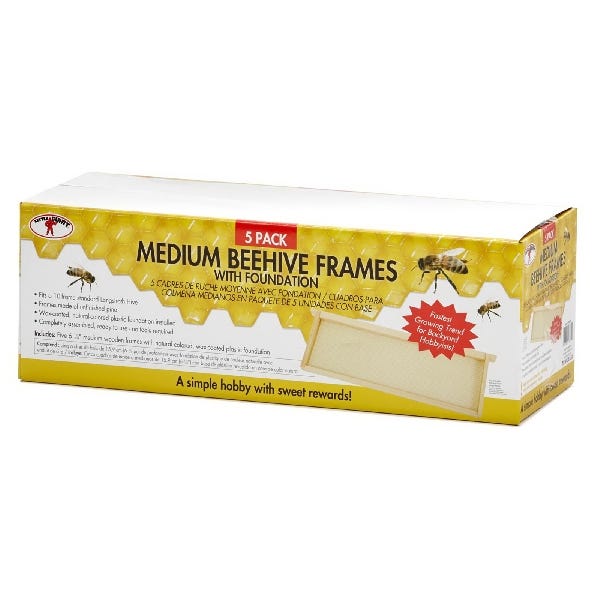 Little Giant Bee Hive Frame Kit, Medium, Pine