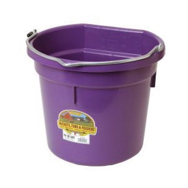 Little Giant Flat-Back Bucket, 20 qt, Purple