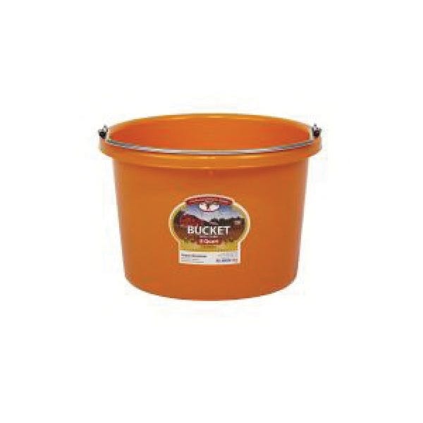 Little Giant P8ORANGE6 Bucket, 8 qt Volume, Polyethylene, Orange