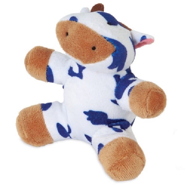 booda Softies Dog Toy, M, Plush Toy, Cow