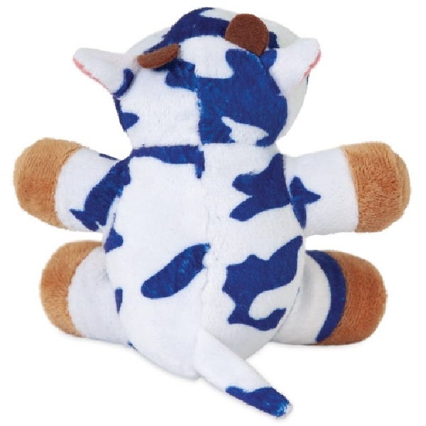 booda Softies Dog Toy, M, Plush Toy, Cow