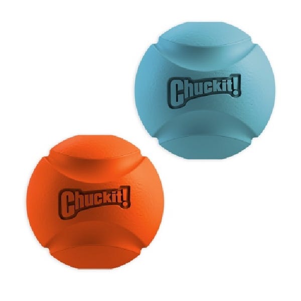 Chuckit! Dog Toy, M, Rubber, Blue/Orange - 819820